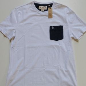 New Original Penguin Medium White T-Shirt NWT